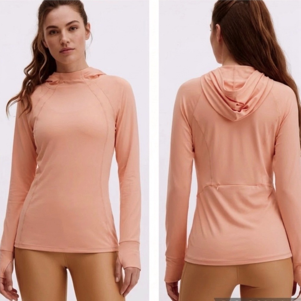 Fabletics Vada Birchwood Peach Hoodie Knit Pullover NWT 14/16 Athleisure